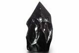 Free-Standing Polished Obsidian Point - Mexico #355065-1